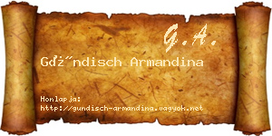 Gündisch Armandina névjegykártya